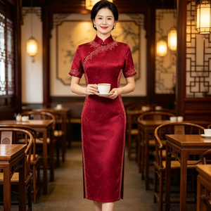 喜婆婆喜妈妈礼服旗袍裙