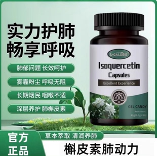 丫YM槲皮素小绿宝卡曼宁槲皮素优梦片胶囊养肺护肺消节官方正品GK