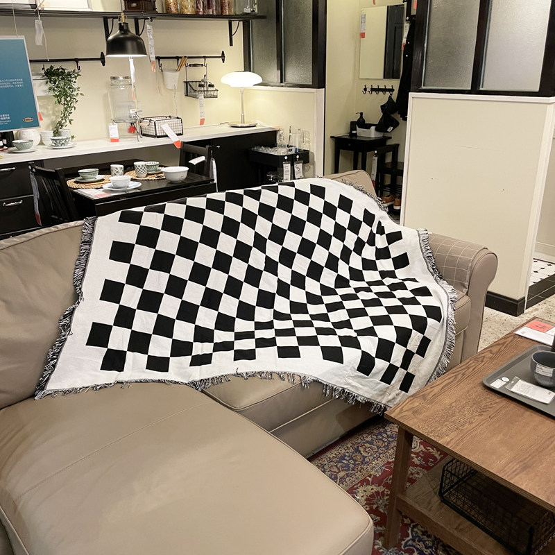 양면 체크무늬 소파담요 거실 풀커버 인터넷 연예인 추천 소파타월 레저담요 소파커버 소파쿠션