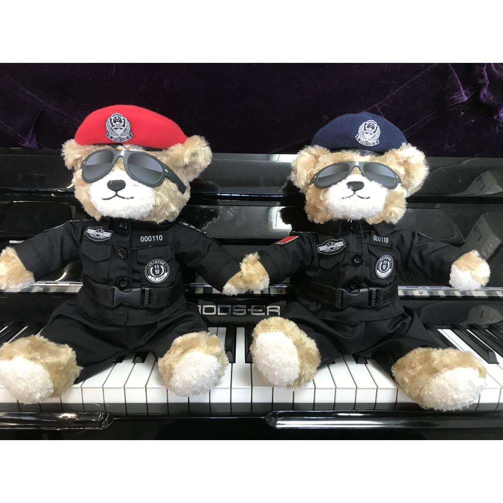 新创意礼品警察小熊特警毛绒玩具公仔单位团购活动纪念品儿童礼物