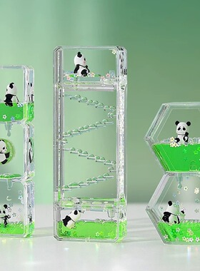 熊猫油滴创意桌面摆件客厅装饰品小巧北欧风格家居摆放礼物日常送