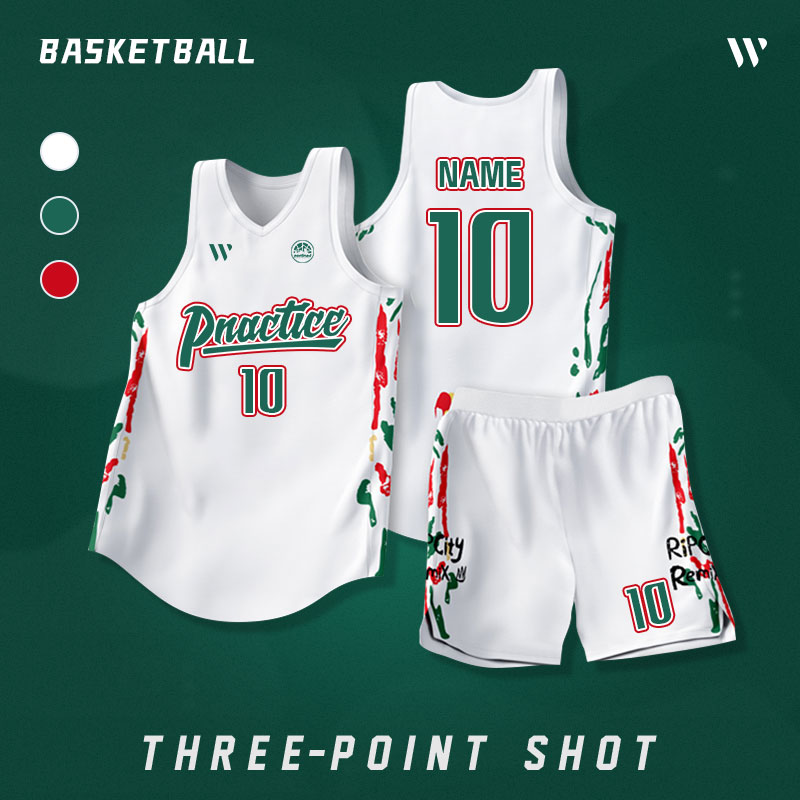 新款美式篮球服定制套装团购球衣