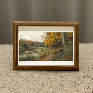 蒙斯特风景名画挂画字画摆台画办公室书房玄关装饰横幅北欧画礼物