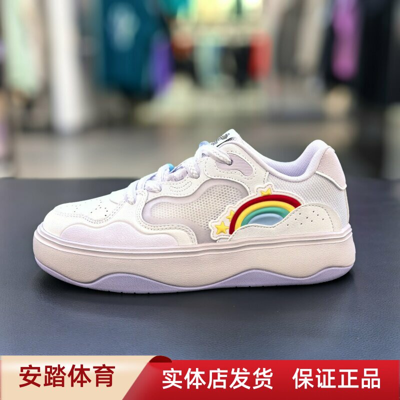 安踏25夏季新款女大童系带网面舒芙蕾时尚运动板鞋322528003