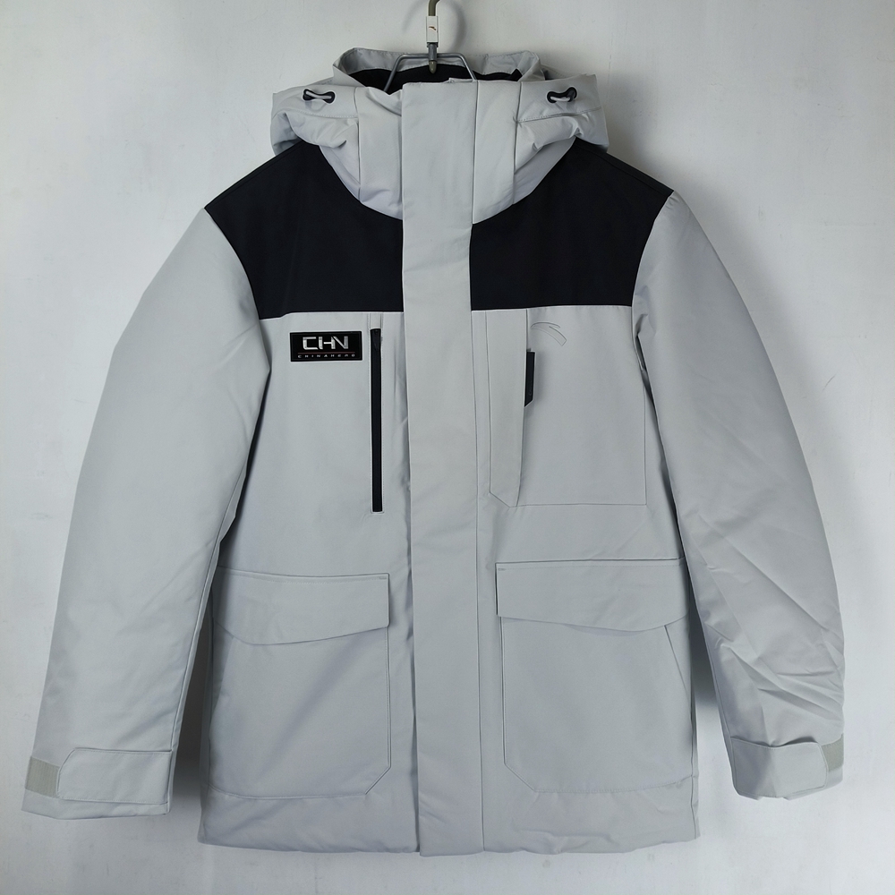 安踏六度芯羽绒服2025冬新款连帽工装款保暖中长款棉服152617907