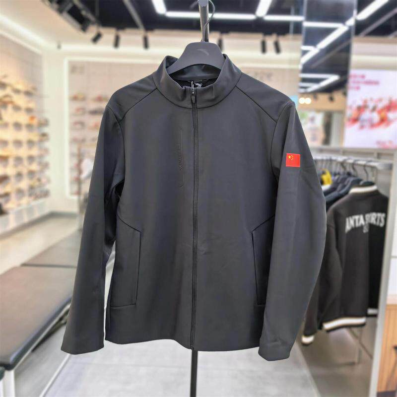 安踏外套男款2026冬季新款综训轻暖绒保暖立领加厚茄克152647612N