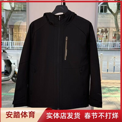 安踏2025冬季男子梭织防泼水丝光绒梭织运动上衣外套152547613N
