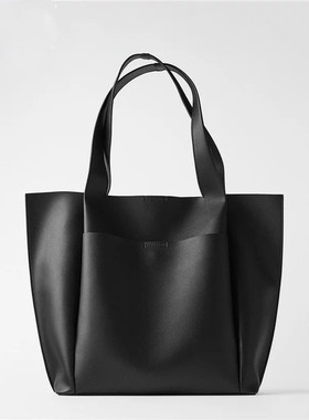 ZA家女包新款托特大包休闲简约校院风大学生通勤包单肩手提购物包