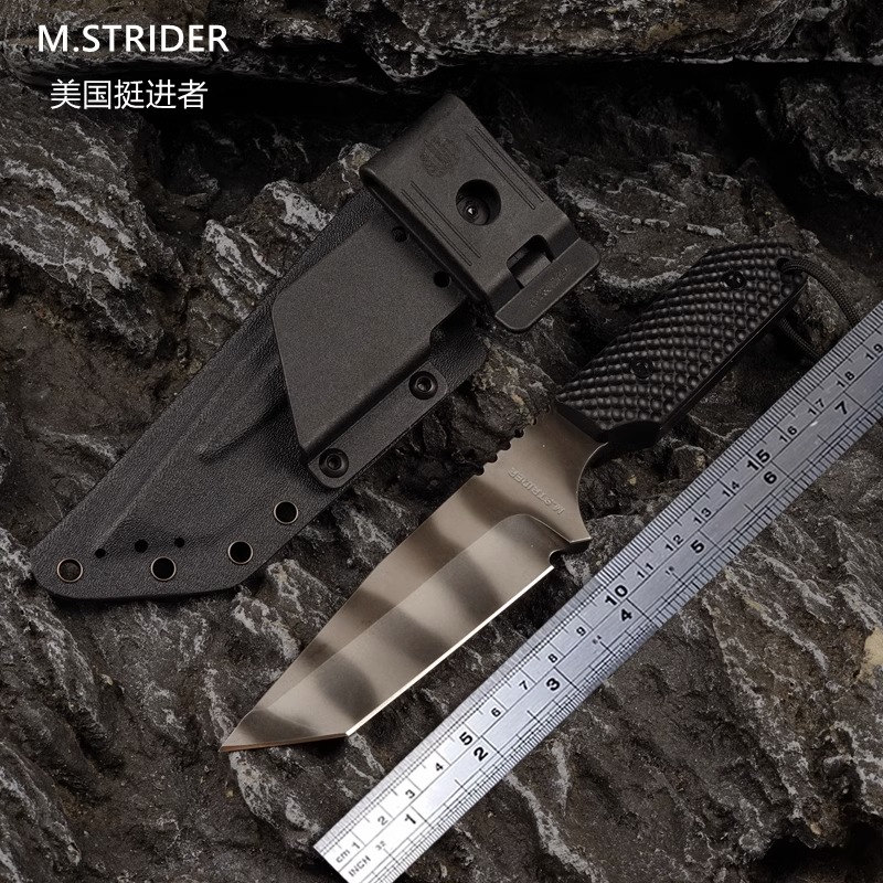 STRIDER挺进者直刀海豹刀户外露营便携刀进口3V钢生存防身求生刀