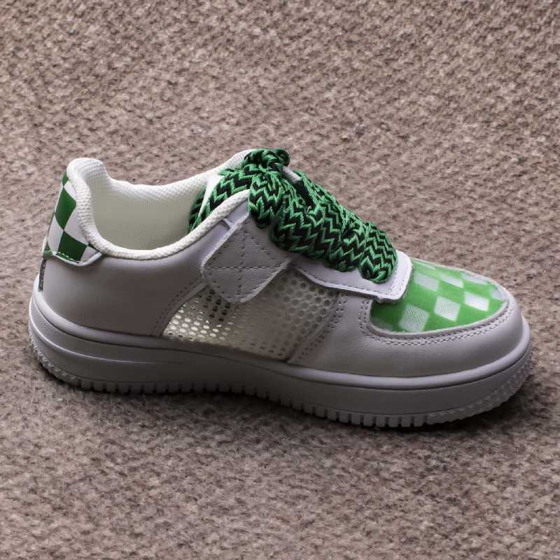 夏季透气单网魔术贴防滑童板鞋