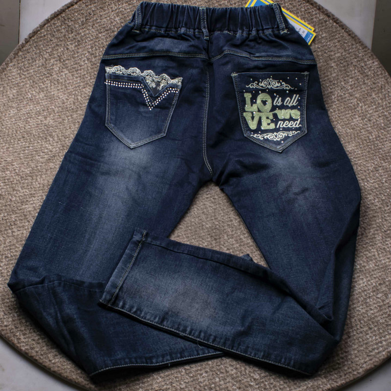 简约儿童牛仔裤2025春秋新款