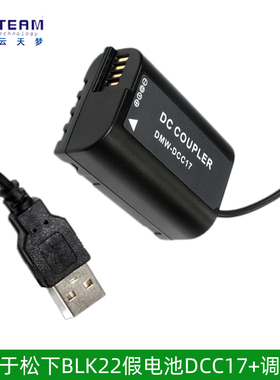 BLK22假电池DCC17调压外接USB电源 适用松下GH6 DC- S5M2X S5K