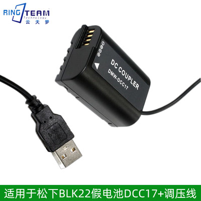 BLK22假电池DCC17调压外接USB电源 适用松下GH6 DC- S5M2X S5K