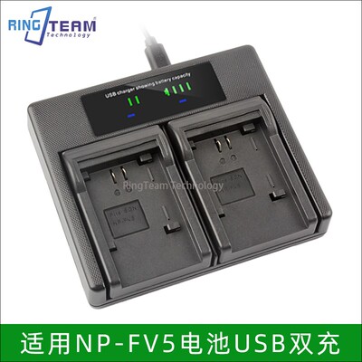 NP-FV5 PLUS电池usb充DV666摄像机充电器 英耐特Winait录像机电池