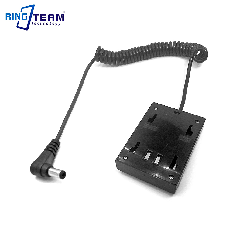 用于监控灯灯螺旋电缆NP F550 FM50电池座适配器板DC 5.5 * 2.5mm