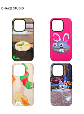 HAKEI『TWOTOW, LEFTOVER』艺术家韩国进口菲林插卡二合一磁吸MagSafe手机壳适用苹果17/16/15/14/Pro/Max