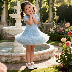 限量版女童tutu裙蓬蓬裙女宝宝公主裙兔兔半身裙蛋糕裙儿童网纱裙