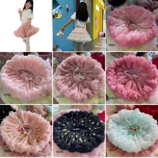 法国风超蓬松儿童裙子网纱裙百搭半身裙女童凸凸炸屁裙公主Tutu裙