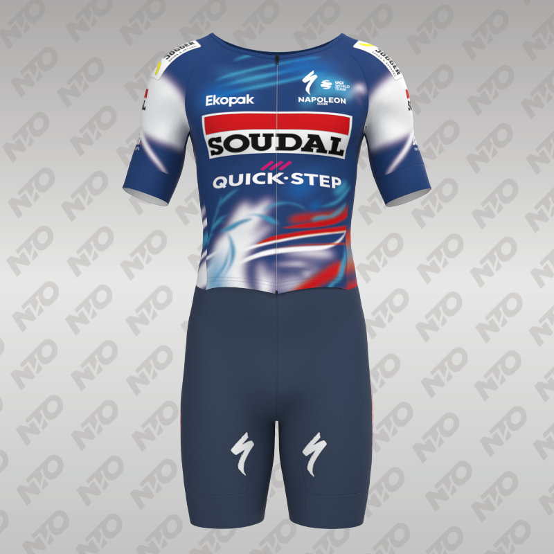 新款环法快步车队公路车短袖骑行服套装自行车服XDS联名车衣连体