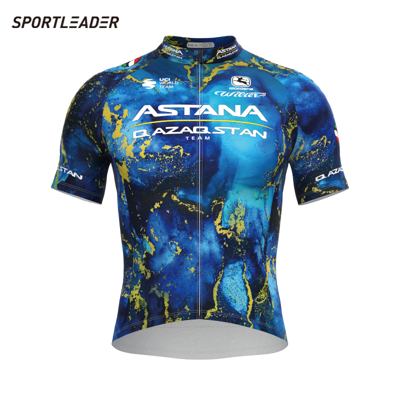 2023环法夏季短袖骑行服男女ASTANA阿斯塔纳车队自行车衣连体服