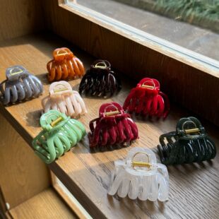 法式优雅气质中号南瓜发抓后脑勺抓夹感发饰鲨鱼夹简约气质款发夹