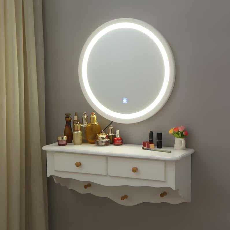 壁挂梳妆台小壁挂式可挂式玻璃北欧风简约双抽台墙壁柜墙镜椅子在类目 住宅家具, 桌类, 梳妆台/桌中 - 来自Buy2taobao.com提供专业的淘宝代购服务