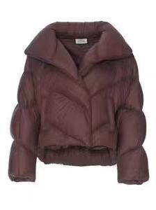 风笛2025冬款专柜正品轻盈短款鹅绒服1F45221070咖色短鹅绒2199