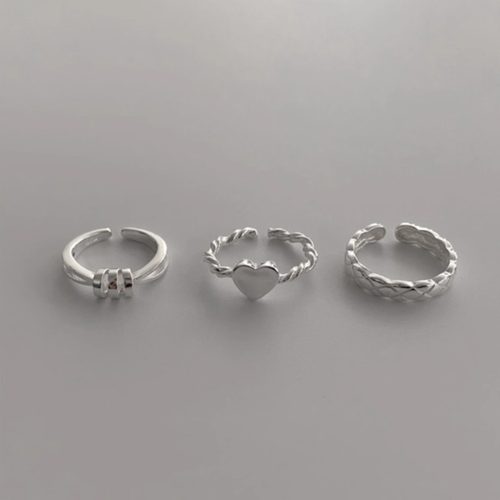 925纯银简约时髦戒指