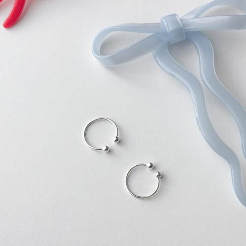 圆珠开口细款戒指指环