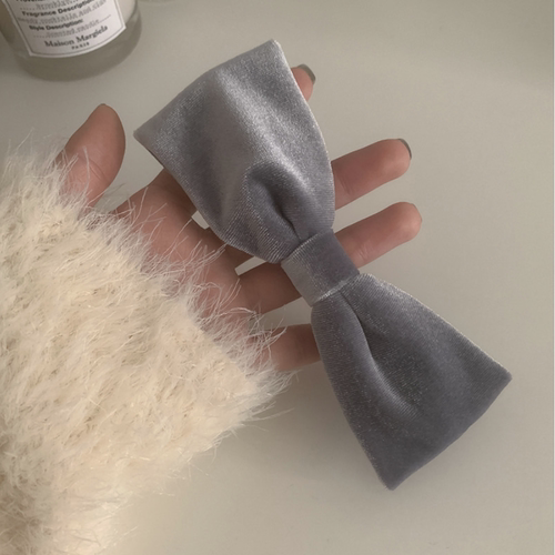 法式丝绒蝴蝶结发夹弹簧夹