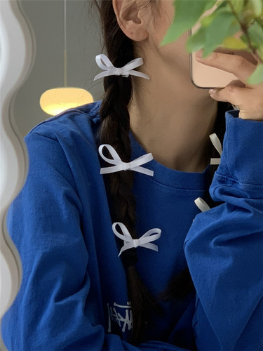 mini小夹子缎面蝴蝶结发饰