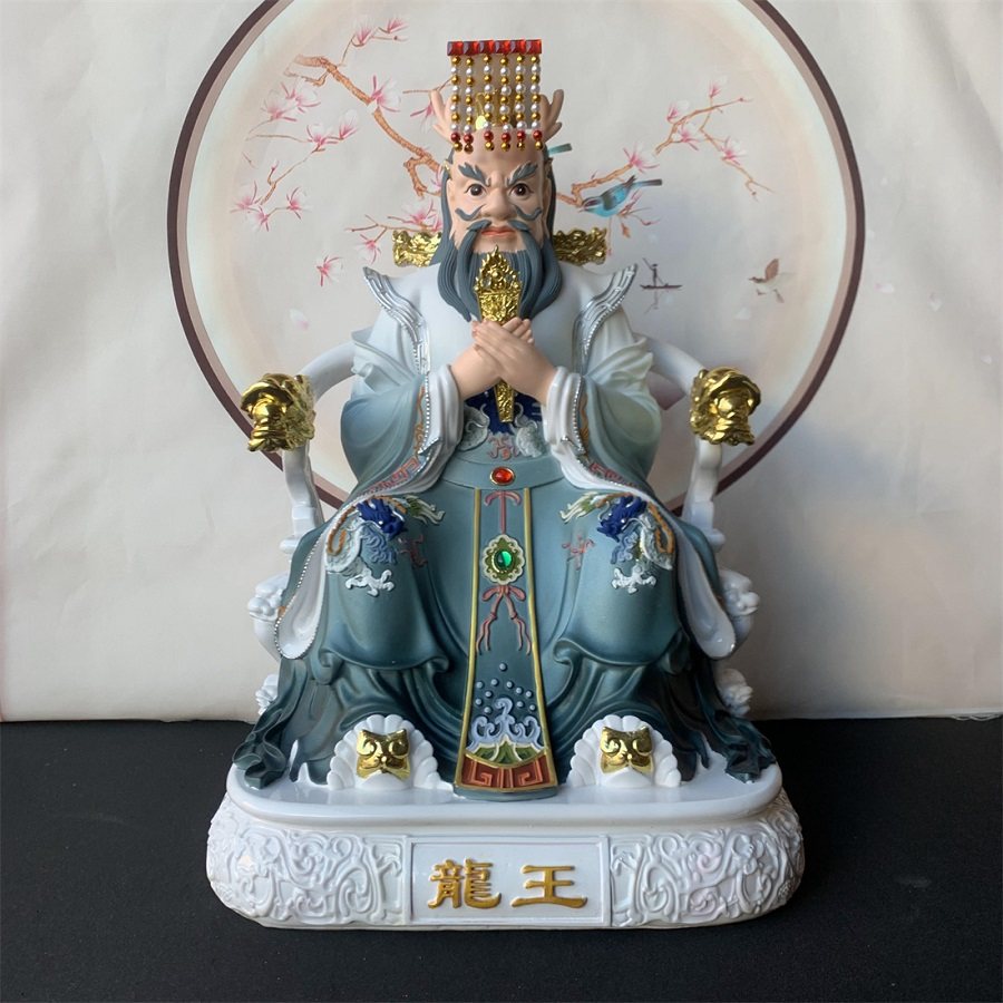 顺丰包邮仿瓷龙王神像桌面摆件
