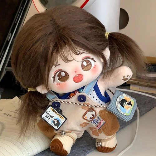 棉花娃娃女20cm有骨架裸娃可换装玩偶毛绒公仔玩具生日礼物女孩子