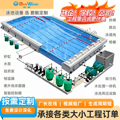 碧毅游泳池水处理设备系统一站式