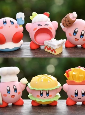 Q版卡通动漫星之卡比盲盒手办模型蛋糕车载装饰桌面摆件玩偶礼物