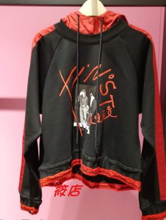 2019年秋季A3DC83462女装休闲印花拼色卫衣连帽上衣A3DC8346289