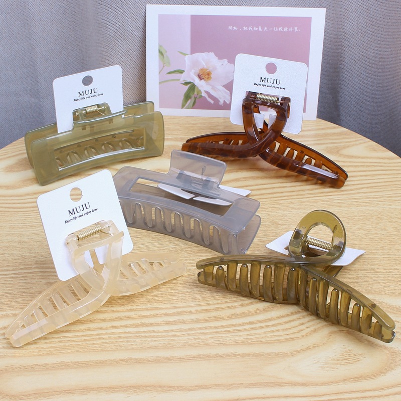 鲨鱼夹女超大号亚克力盘发抓夹