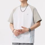 Q青年潮牌百搭夏季圆领大码男夏季款插肩袖宽松休闲短袖T恤，男装T恤，奇怪漫猴工厂店