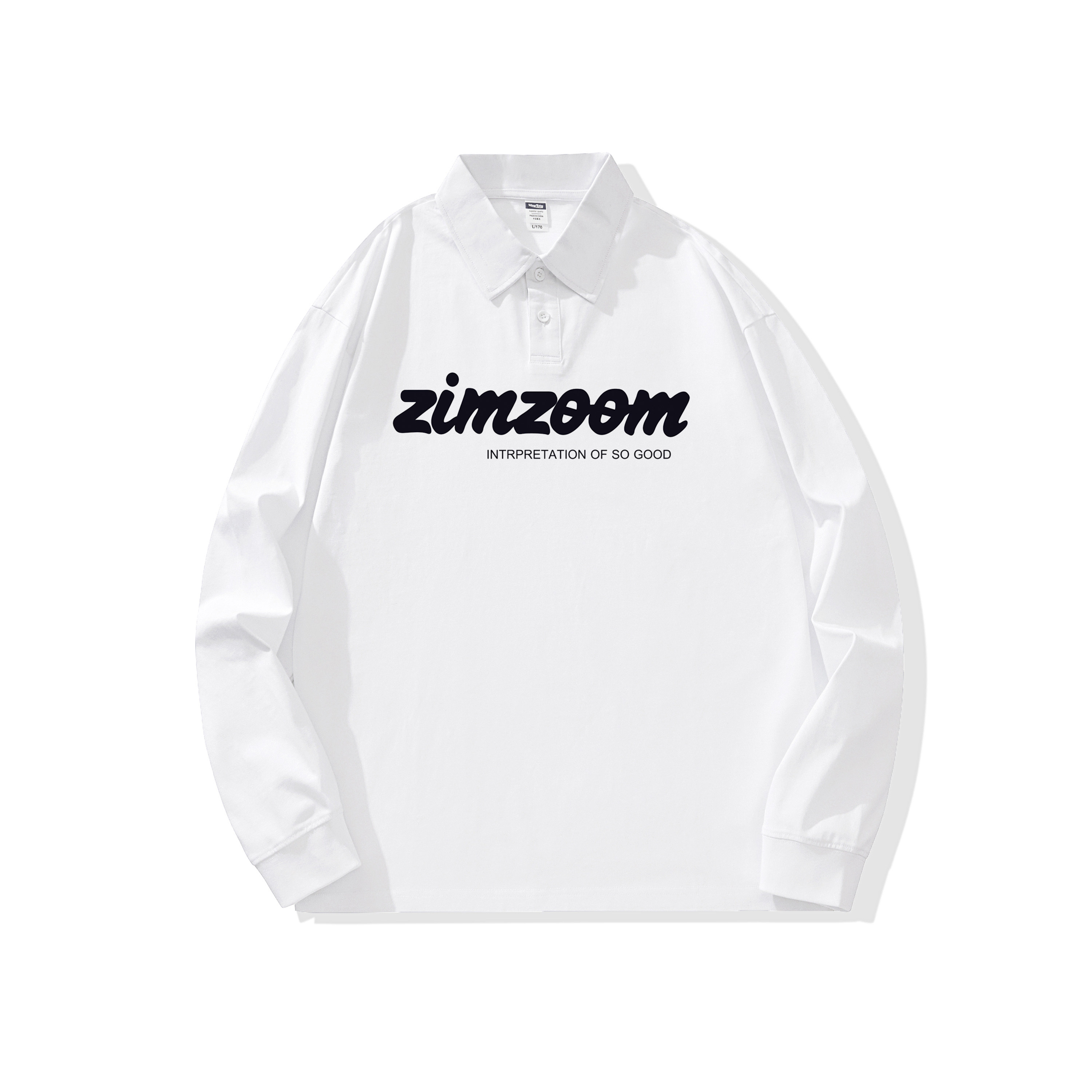 主推纯棉polo衫长袖男士秋季新款翻领高级感宽松透气潮牌T恤男装，男装T恤，奇怪漫猴工厂店