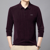 抖音POLO领长袖休闲秋季休闲男士T恤秋季舒适圆领百搭，男装T恤，奇怪漫猴工厂店