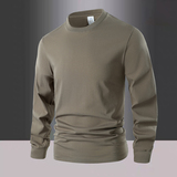 纯棉卫衣男士2026春秋新款圆领长袖紧口t恤高端上衣打底衫，男装T恤，奇怪漫猴工厂店