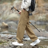 Y.M纯棉工装裤男宽松直筒2025春季新款潮流美式休闲长裤《限价69，男装休闲裤，奇怪漫猴工厂店