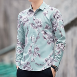 高级感衬衫男士长袖春秋季免烫抗皱帅气白色衬衣修身工装男寸，男装衬衫，奇怪漫猴工厂店