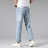 八分冰丝牛仔裤男九分夏季薄款宽松直筒高端天丝凉感九分裤，男装牛仔裤，奇怪漫猴工厂店