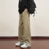 Y.M纯棉工装裤男宽松直筒2026春季新款潮流美式休闲长裤《限价69，男装休闲裤，奇怪漫猴工厂店
