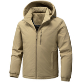 2026新款男外套百搭防风休闲夹克情侣款潮牌登山连帽简约拉链棉服，男装棉衣，奇怪漫猴工厂店