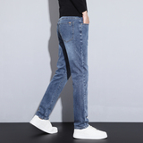牛仔裤男士秋冬季修身小直筒百搭弹力休闲长裤2026新款裤子，男装牛仔裤，奇怪漫猴工厂店