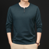 抖音V领长袖休闲秋季休闲男士T恤秋季舒适圆领百搭，男装T恤，奇怪漫猴工厂店