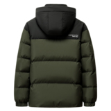 新标羽绒服男加厚短款2025新款冬季撞色时尚连帽男女情侣款外套，男装羽绒服，奇怪漫猴工厂店