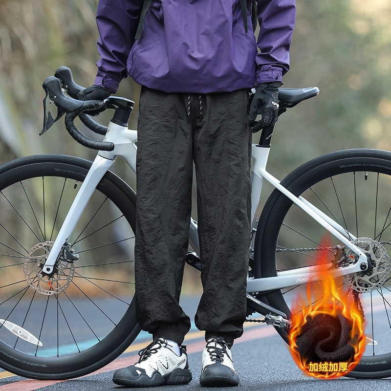 Y.M加绒休闲裤男2026秋冬九分速干运动裤宽松束脚裤《限价79》，男装休闲裤，奇怪漫猴工厂店